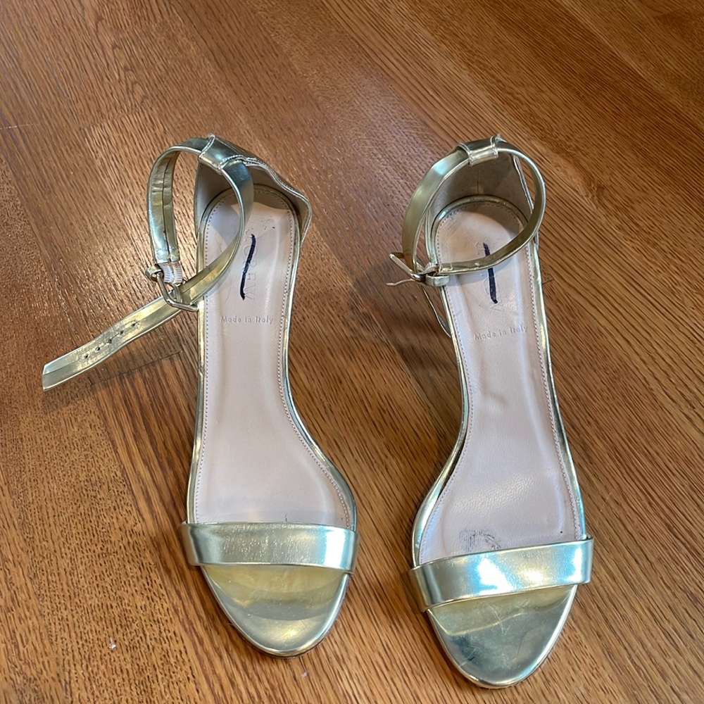 J crew gold sandals